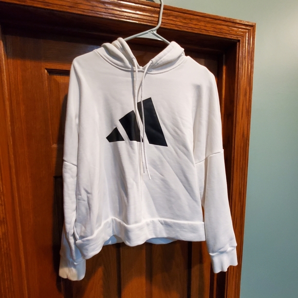 adidas Tops - Adidas Women's Hoodie Size Large Cropped, White and Black, perfect shape